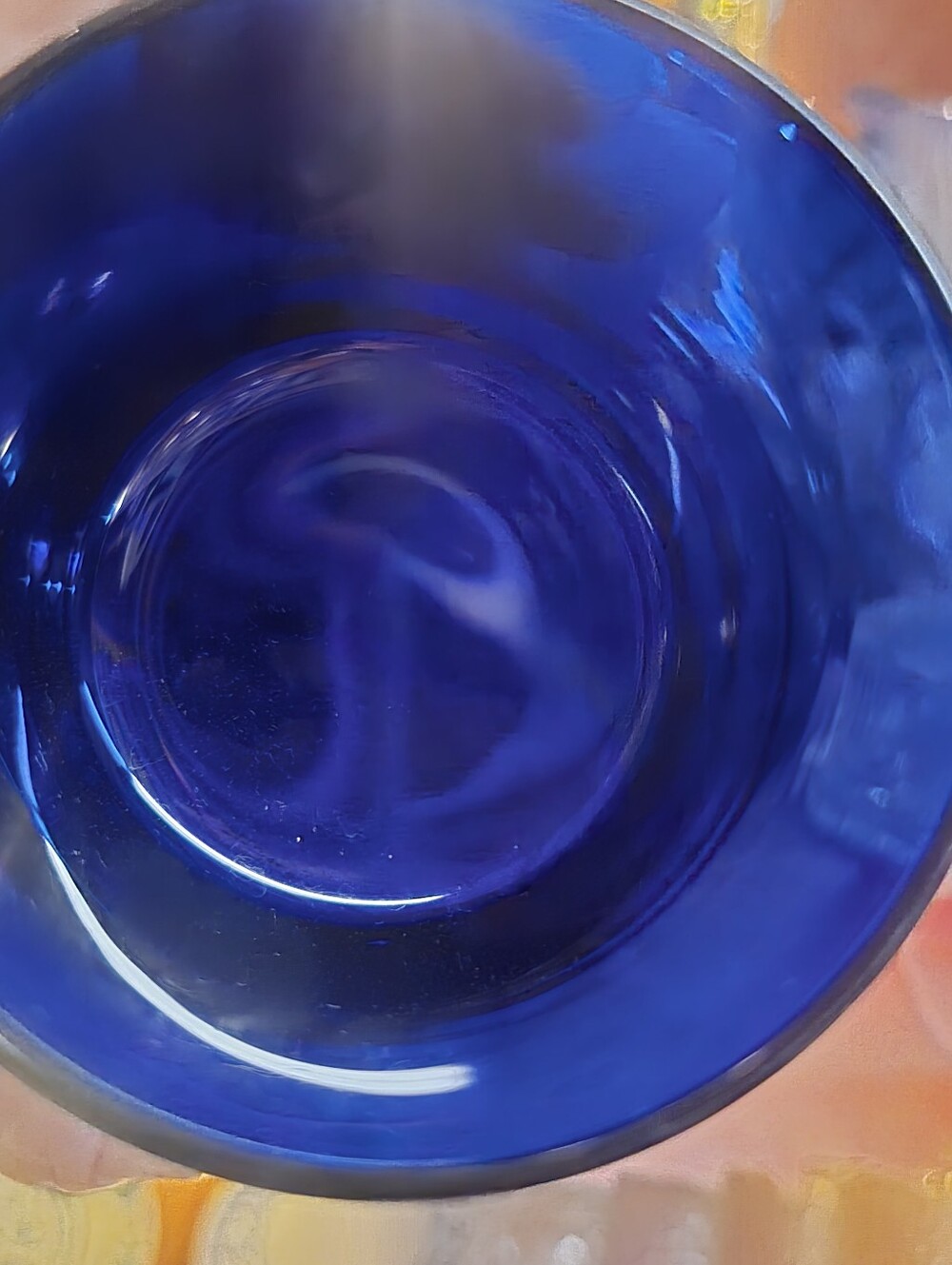 5 Vintage Cobalt Blue Flat Bottom Drinking Glasses Approx 10 Ounce 3 In Lip (5) - Picture 3 of 5